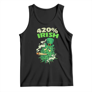 Funny St. Patrick's Day Cannabis Tank Top 420% Irish Weed TS09 Black Print Your Wear