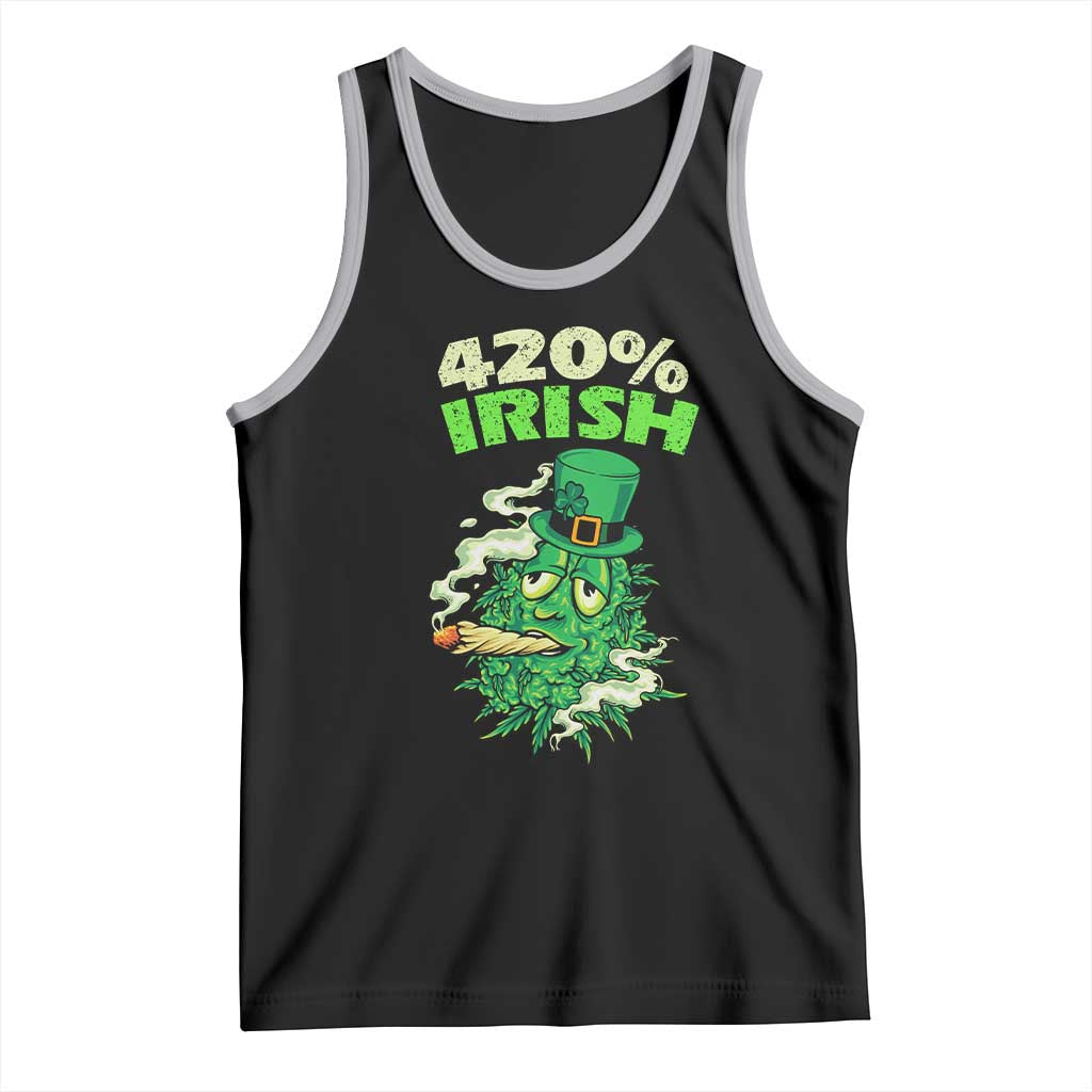Funny St. Patrick's Day Cannabis Tank Top 420% Irish Weed TS09 Black Athletic Heather Print Your Wear