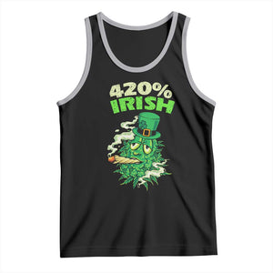 Funny St. Patrick's Day Cannabis Tank Top 420% Irish Weed TS09 Black Athletic Heather Print Your Wear