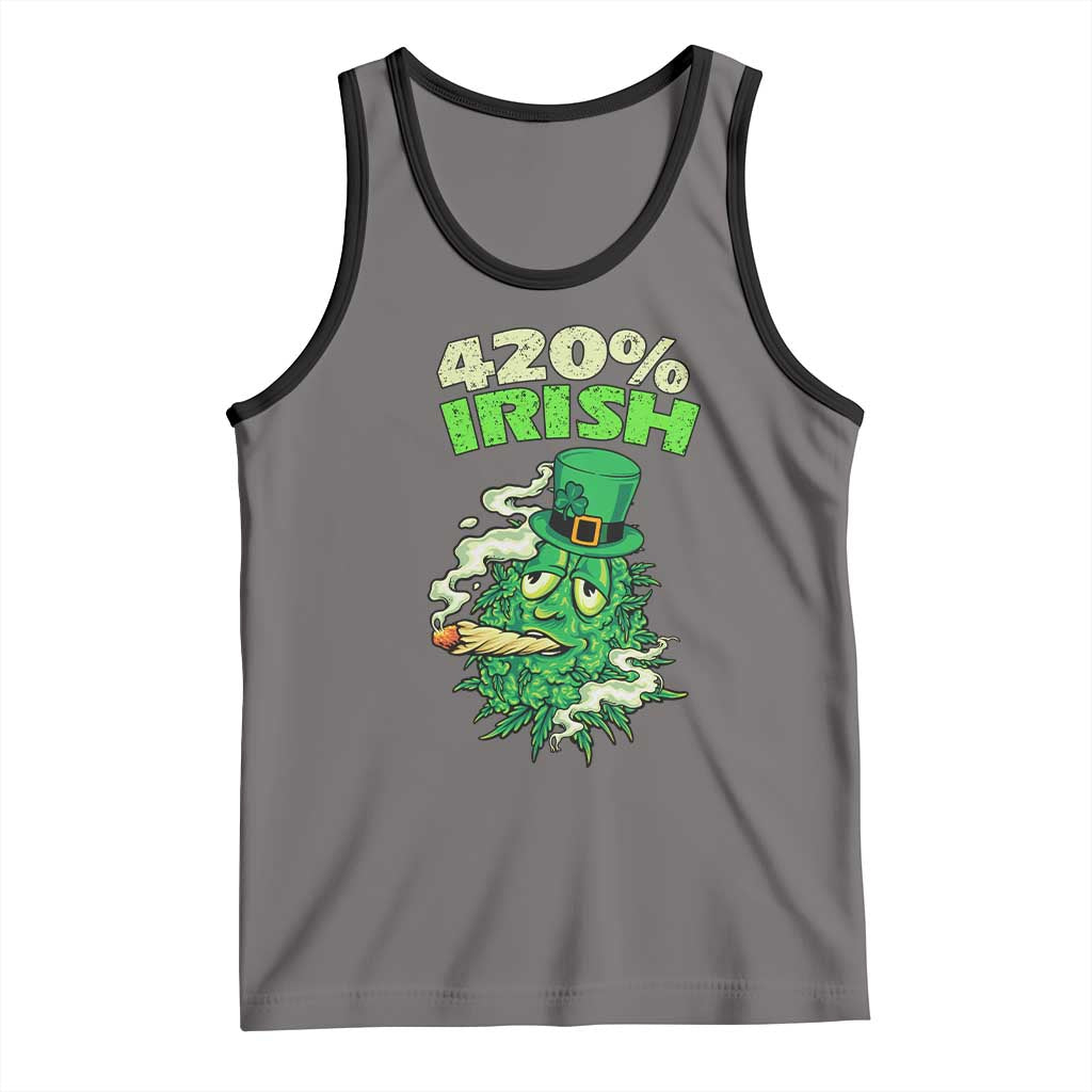 Funny St. Patrick's Day Cannabis Tank Top 420% Irish Weed TS09 Deep Heather Black Print Your Wear