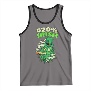 Funny St. Patrick's Day Cannabis Tank Top 420% Irish Weed TS09 Deep Heather Black Print Your Wear