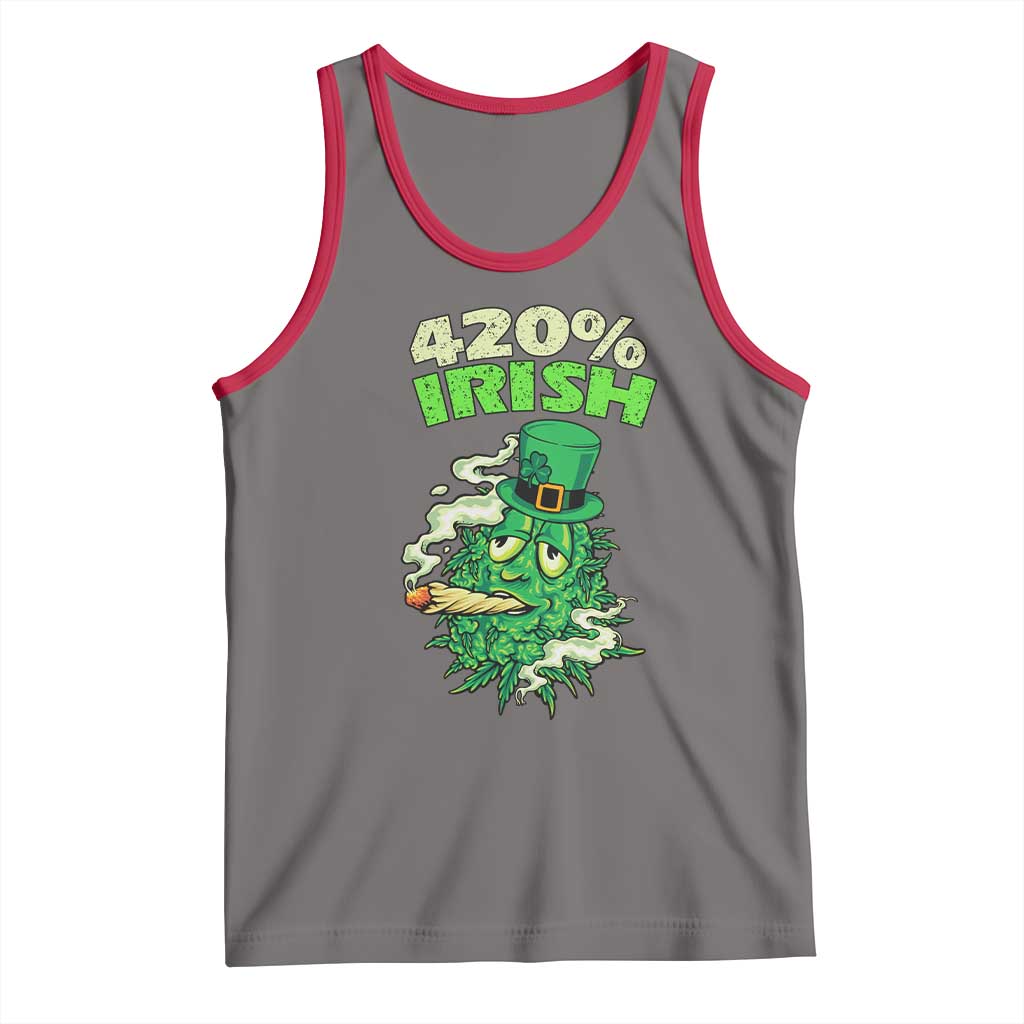Funny St. Patrick's Day Cannabis Tank Top 420% Irish Weed TS09 Deep Heather Red Print Your Wear