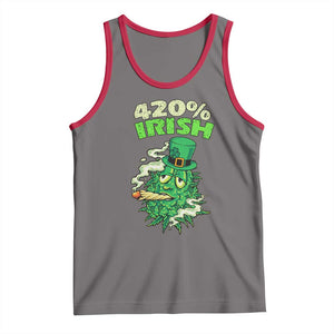 Funny St. Patrick's Day Cannabis Tank Top 420% Irish Weed TS09 Deep Heather Red Print Your Wear
