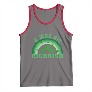 Funny St. Patrick's Day Marijuana Tank Top A Wee Bit Highrish 420 Weed Cannabis TS09 Deep Heather Red Print Your Wear