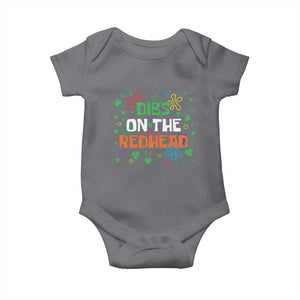 Funny St. Patrick's Day Baby Onesie Dibs On The Redhead TS09 Charcoal Print Your Wear