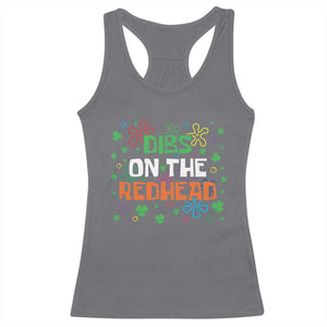 Funny St. Patrick's Day Racerback Tank Top Dibs On The Redhead TS09 Charcoal Print Your Wear