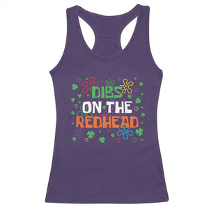 Funny St. Patrick's Day Racerback Tank Top Dibs On The Redhead TS09 Purple Print Your Wear