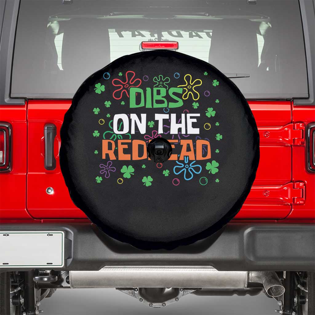 Funny St. Patrick's Day Spare Tire Cover Dibs On The Redhead TS09 Black Print Your Wear