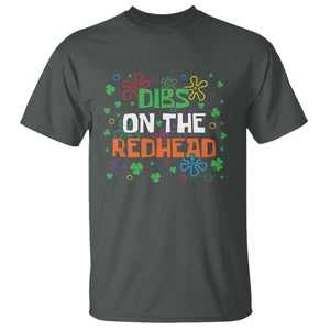 Funny St. Patrick's Day T Shirt Dibs On The Redhead TS09 Dark Heather Print Your Wear