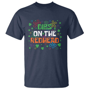 Funny St. Patrick's Day T Shirt Dibs On The Redhead TS09 Navy Print Your Wear