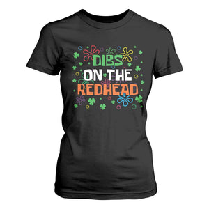 Funny St. Patrick's Day T Shirt For Women Dibs On The Redhead TS09 Black Print Your Wear