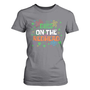Funny St. Patrick's Day T Shirt For Women Dibs On The Redhead TS09 Charcoal Print Your Wear