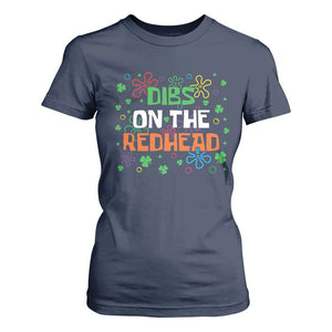 Funny St. Patrick's Day T Shirt For Women Dibs On The Redhead TS09 Navy Print Your Wear