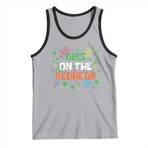 Funny St. Patrick's Day Tank Top Dibs On The Redhead TS09 Athletic Heather Black Print Your Wear