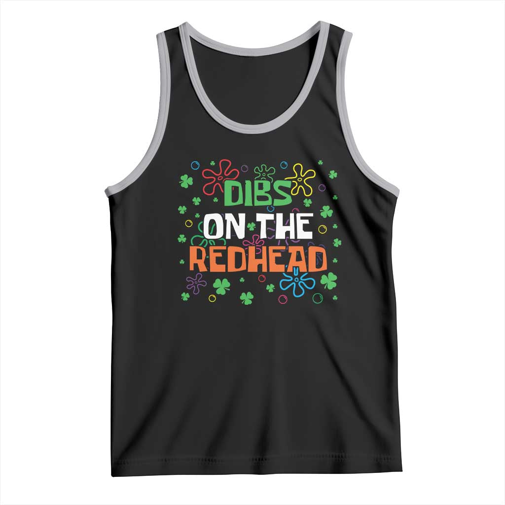 Funny St. Patrick's Day Tank Top Dibs On The Redhead TS09 Black Athletic Heather Print Your Wear