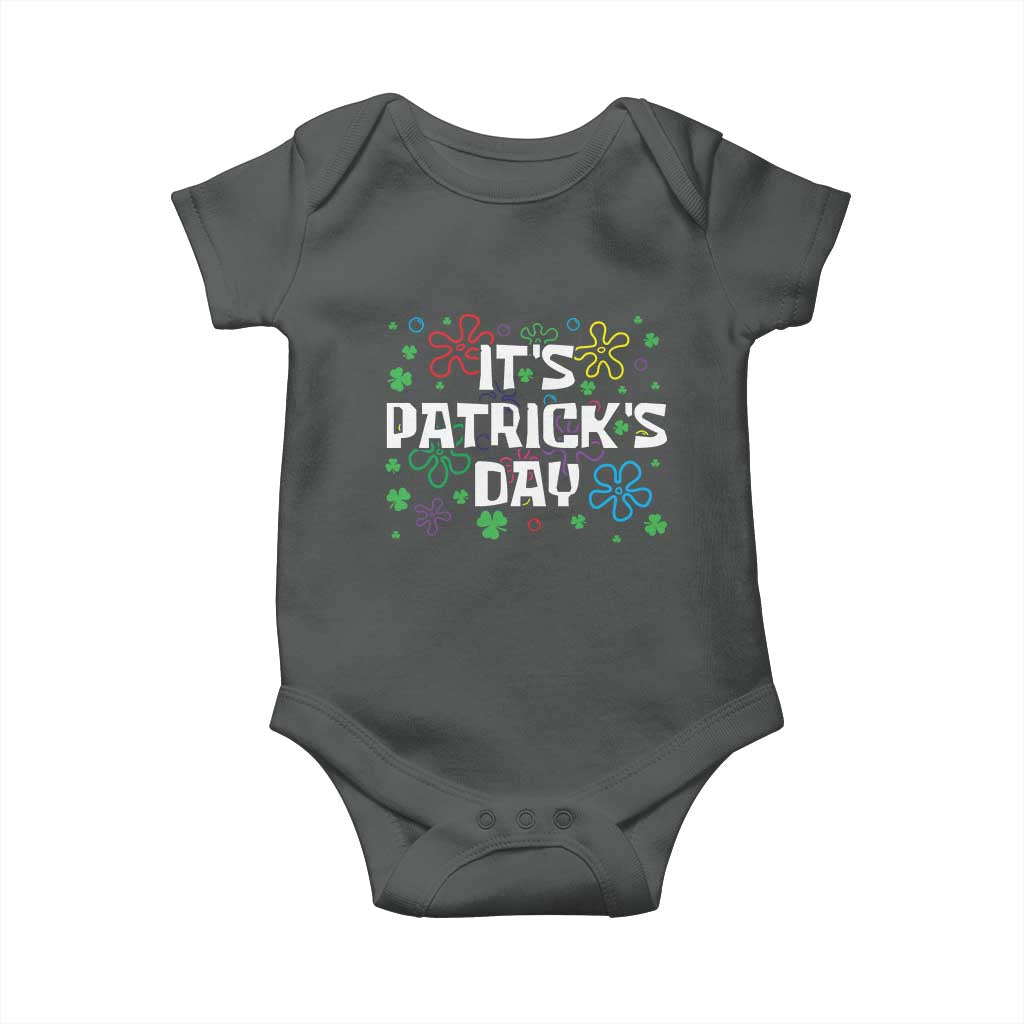 Funny It's St. Patrick's Day Baby Onesie TS09 Dark Heather Print Your Wear