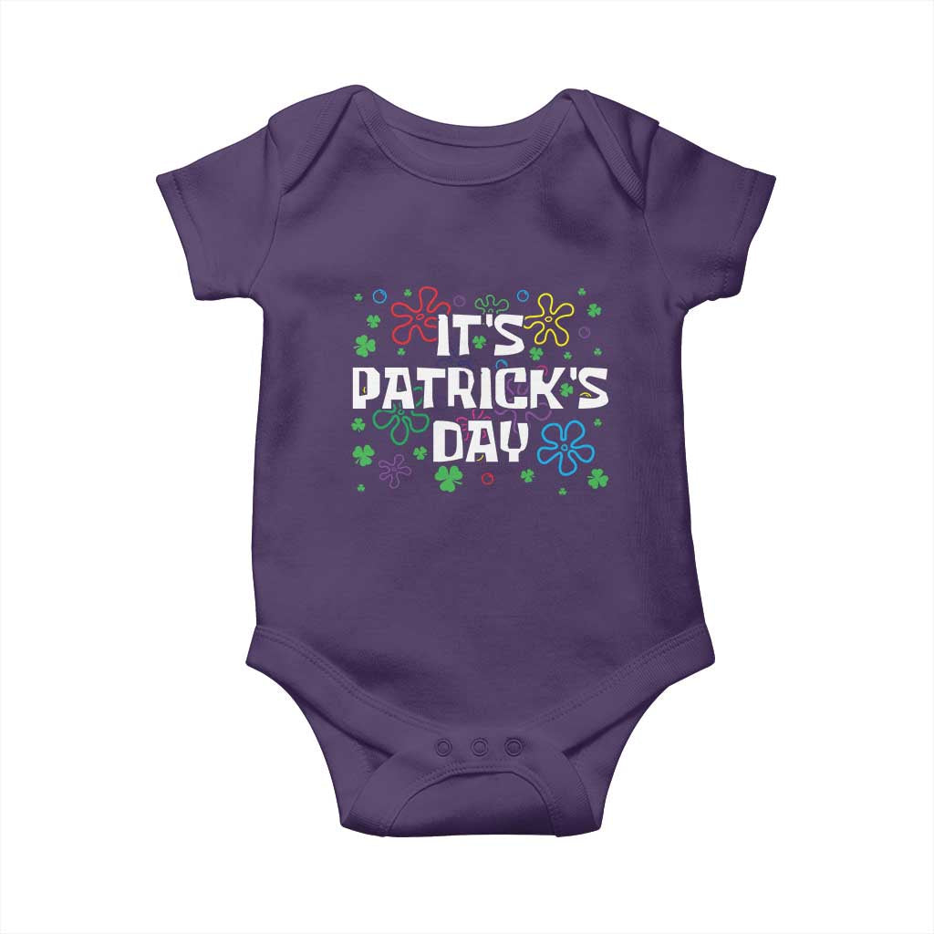 Funny It's St. Patrick's Day Baby Onesie TS09 Purple Print Your Wear