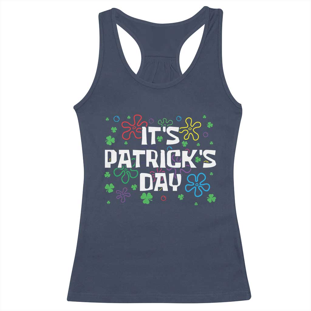 Funny It's St. Patrick's Day Racerback Tank Top TS09 Navy Print Your Wear