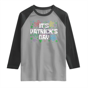 Funny It's St. Patrick's Day Raglan Shirt TS09 Sport Gray Black Print Your Wear