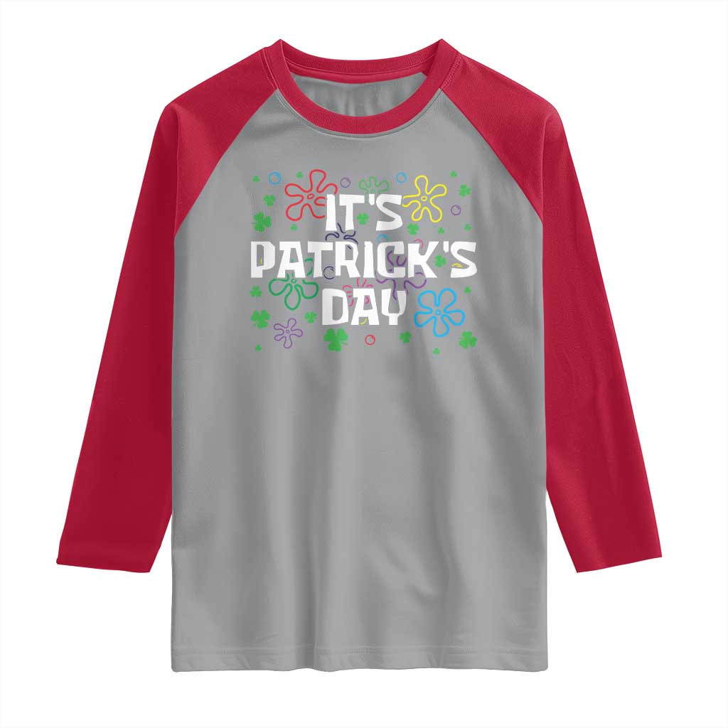 Funny It's St. Patrick's Day Raglan Shirt TS09 Sport Gray Red Print Your Wear