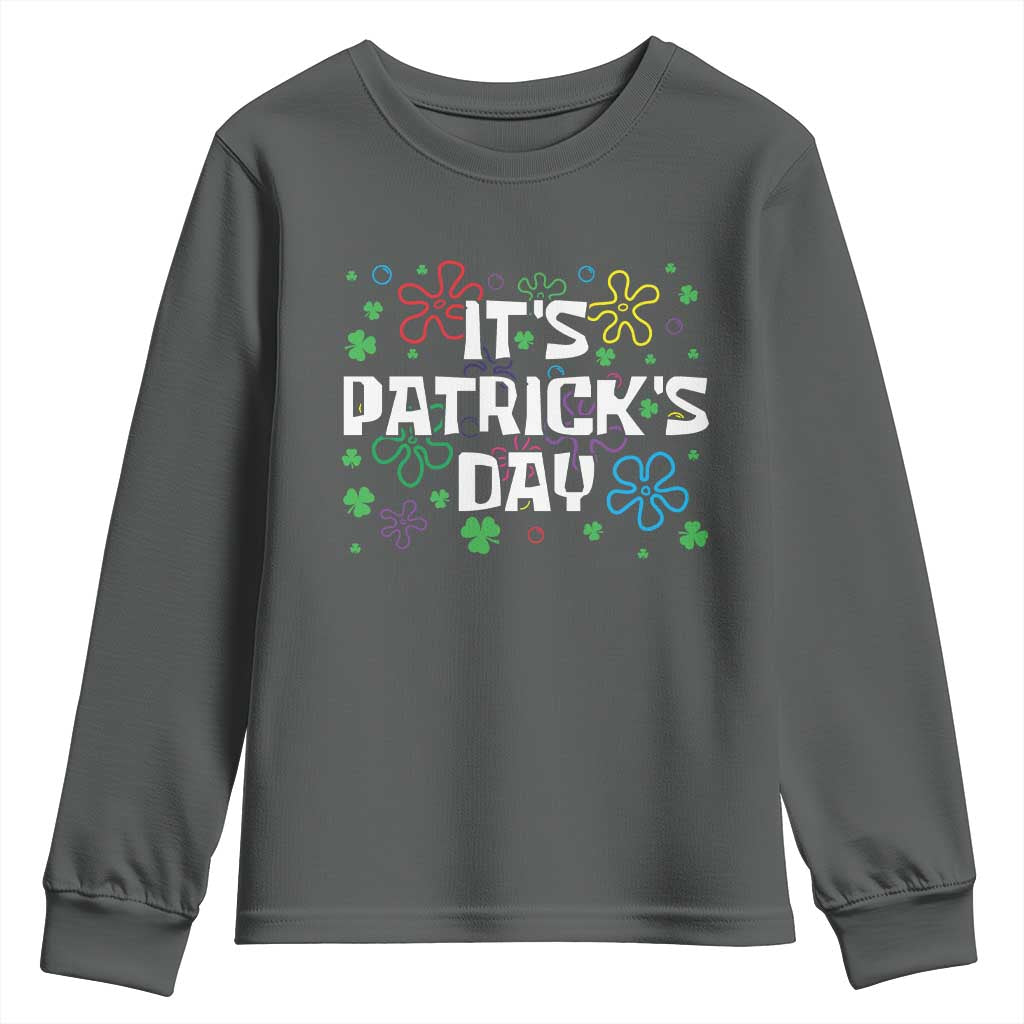 Funny It's St. Patrick's Day Youth Sweatshirt TS09 Dark Heather Print Your Wear