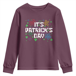 Funny It's St. Patrick's Day Youth Sweatshirt TS09 Maroon Print Your Wear