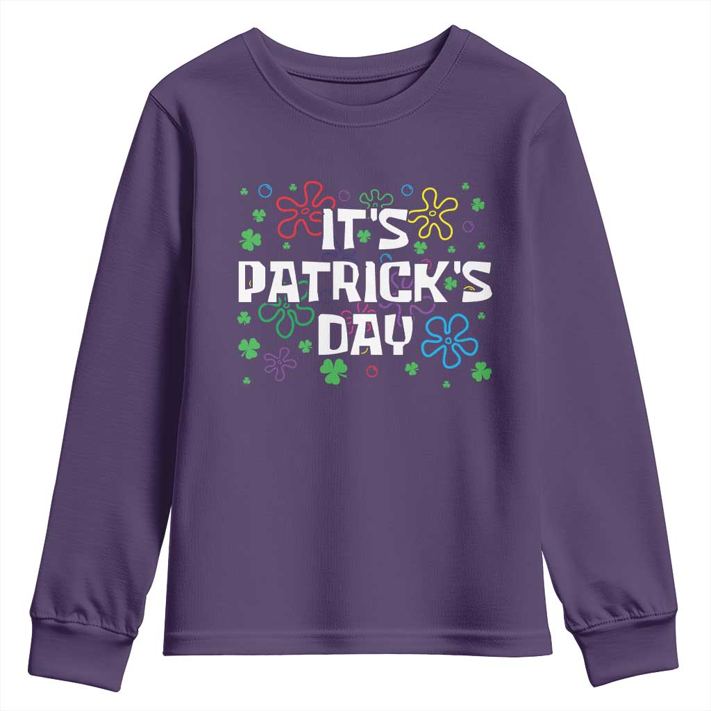 Funny It's St. Patrick's Day Youth Sweatshirt TS09 Purple Print Your Wear