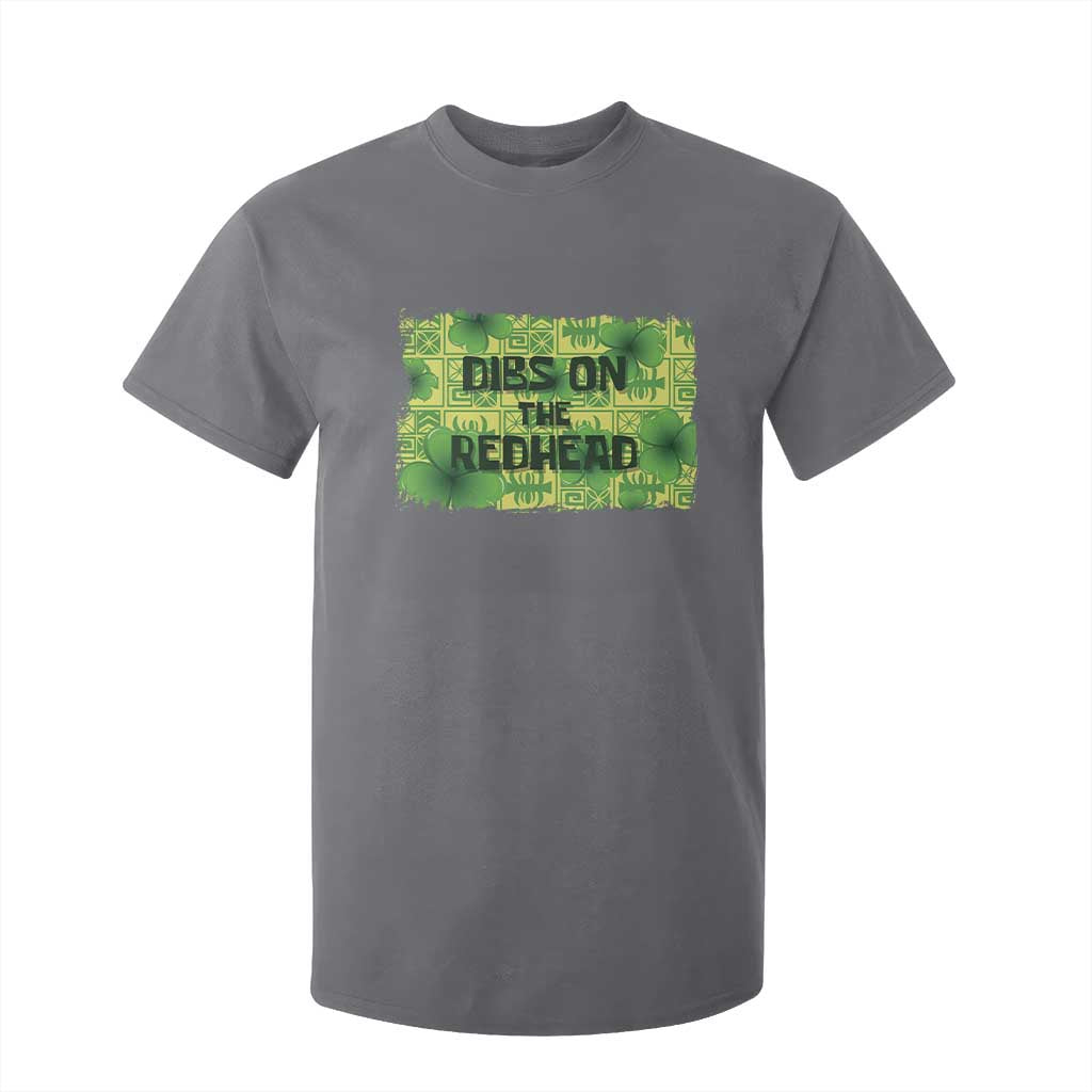 Funny St. Patrick's Day Dibs On The Redhead T Shirt For Kid TS09 Charcoal Print Your Wear