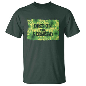Funny St. Patrick's Day Dibs On The Redhead T Shirt TS09 Dark Forest Green Print Your Wear