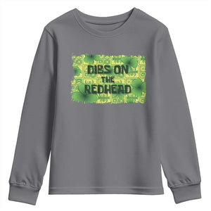 Funny St. Patrick's Day Dibs On The Redhead Youth Sweatshirt TS09 Charcoal Print Your Wear
