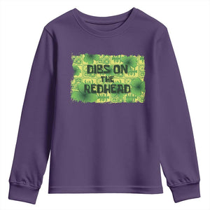 Funny St. Patrick's Day Dibs On The Redhead Youth Sweatshirt TS09 Purple Print Your Wear
