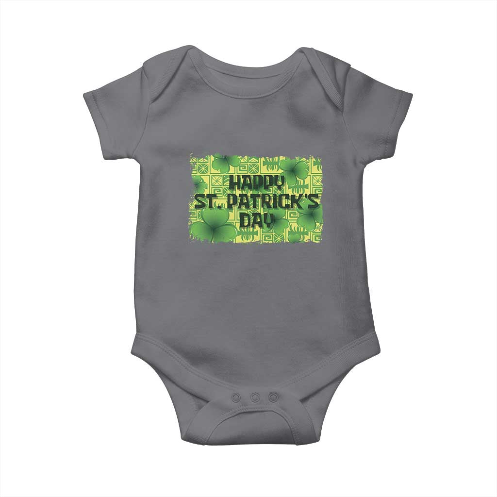 Funny Happy St. Patrick's Day Baby Onesie TS09 Charcoal Print Your Wear