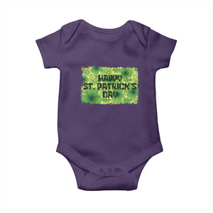 Funny Happy St. Patrick's Day Baby Onesie TS09 Purple Print Your Wear