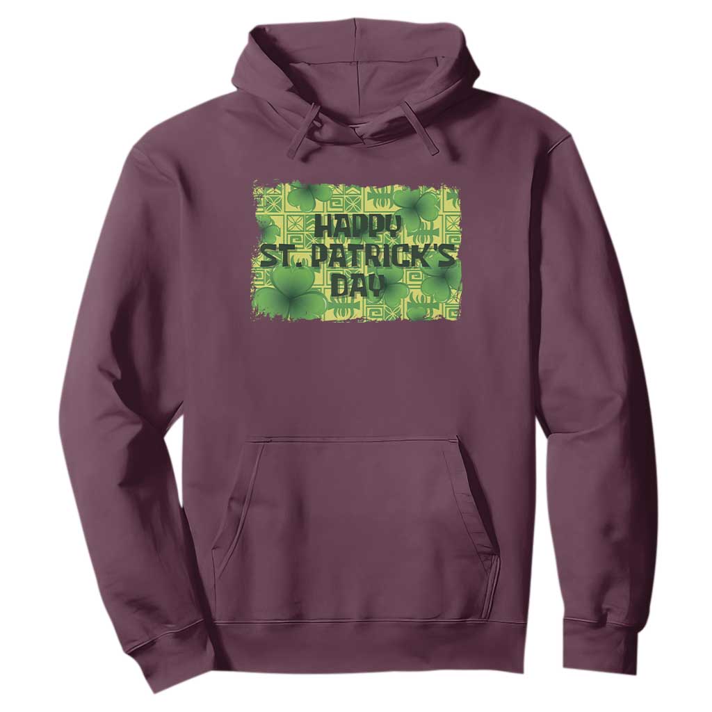 Funny Happy St. Patrick's Day Hoodie TS09 Maroon Print Your Wear