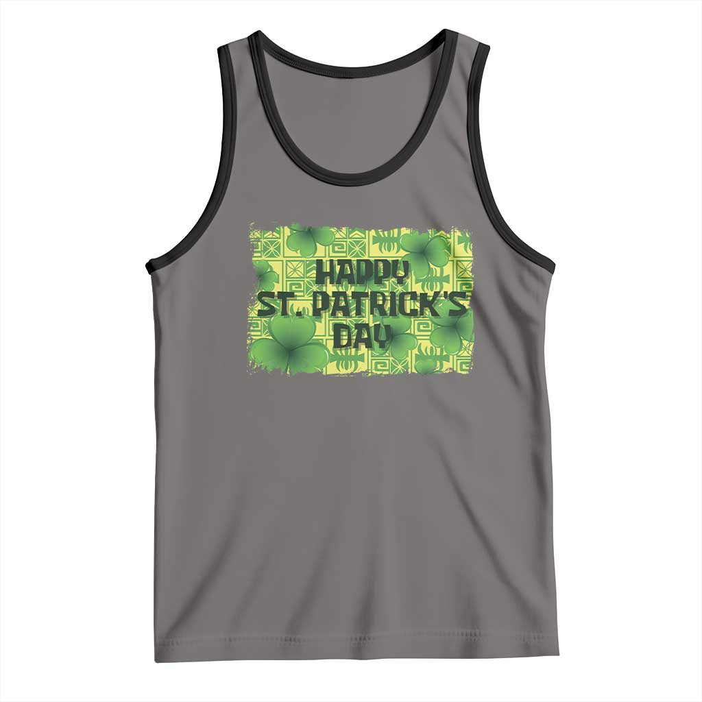 Funny Happy St. Patrick's Day Tank Top TS09 Deep Heather Black Print Your Wear