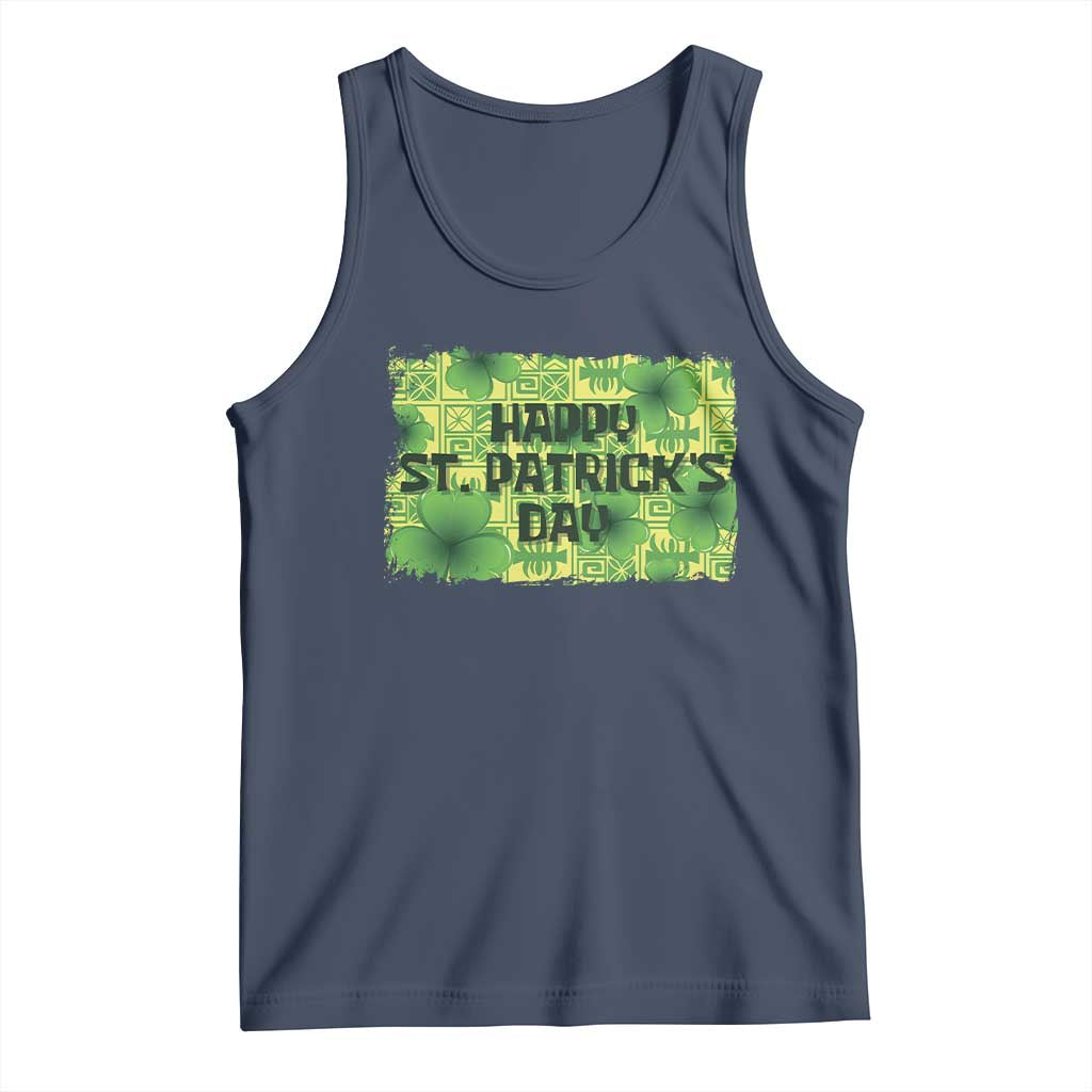 Funny Happy St. Patrick's Day Tank Top TS09 Navy Print Your Wear