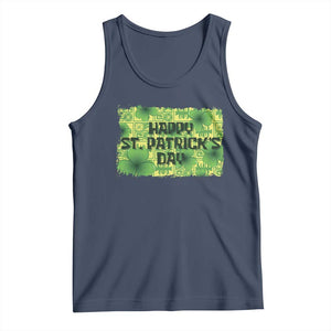Funny Happy St. Patrick's Day Tank Top TS09 Navy Print Your Wear