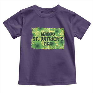 Funny Happy St. Patrick's Day Toddler T Shirt TS09 Purple Print Your Wear