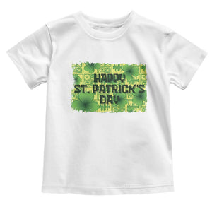 Funny Happy St. Patrick's Day Toddler T Shirt TS09 White Print Your Wear