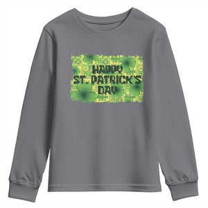 Funny Happy St. Patrick's Day Youth Sweatshirt TS09 Charcoal Print Your Wear