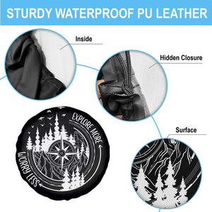 Camping Lover Spare Tire Cover Explore More Worry Less Adventure Outdoor Hiking Mountains Climber TS09 Print Your Wear