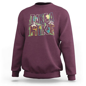 Hiking Lover Sweatshirt Take A Hike Outdoor Nature TS09 Maroon Printyourwear