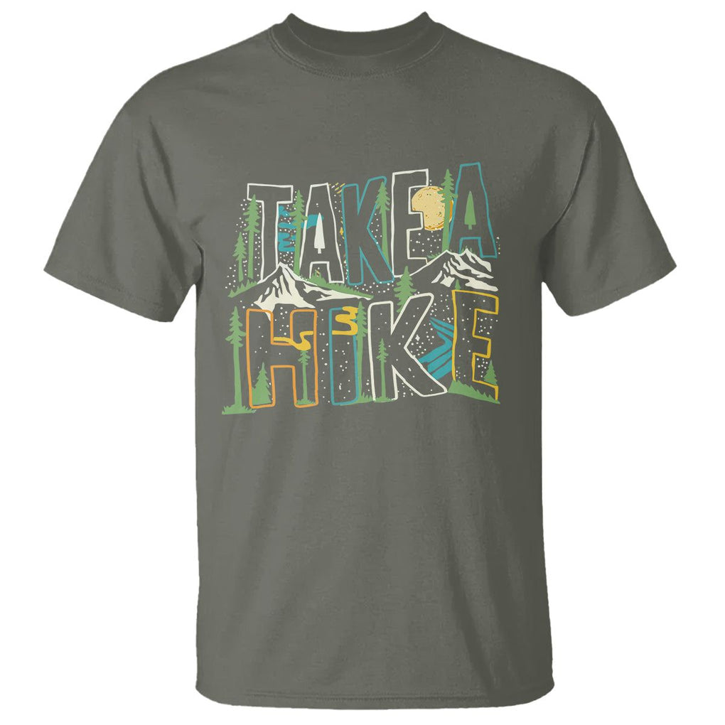 Hiking Lover T Shirt Take A Hike Outdoor Nature TS09 Military Green Printyourwear