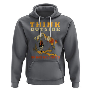 Nature Lover Hoodie Think Outside No Box Required TS09 Charcoal Printyourwear
