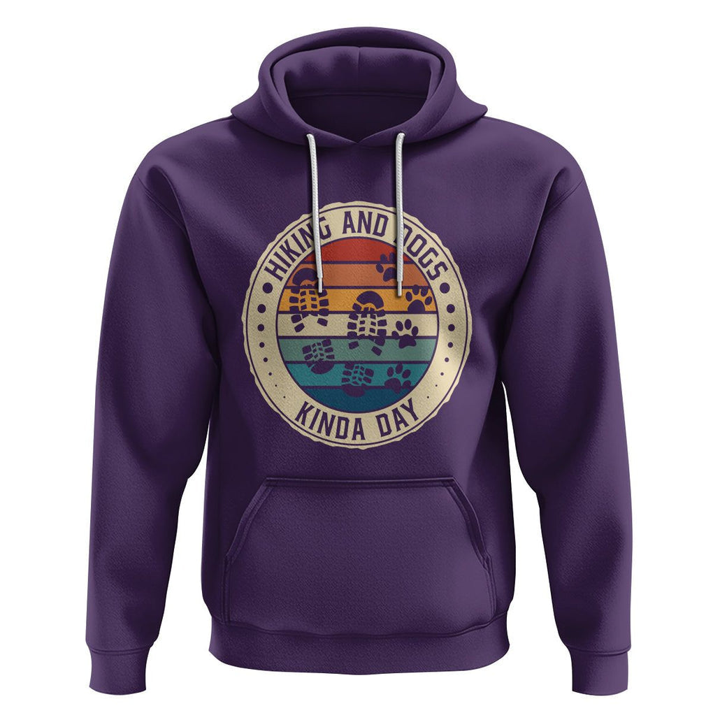 Hiking And Dogs Hoodie Kinda Day Outdoor Lover Dog Owner TS09 Purple Printyourwear