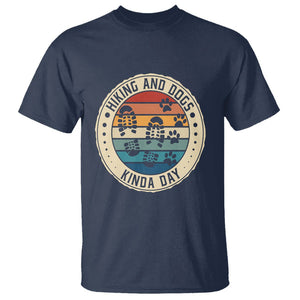 Hiking And Dogs T Shirt Kinda Day Outdoor Lover Dog Owner TS09 Navy Printyourwear