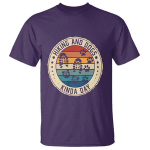 Hiking And Dogs T Shirt Kinda Day Outdoor Lover Dog Owner TS09 Purple Printyourwear