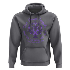 Alzheimer Awareness Hoodie Love Never Forgets Remember For Those Who Cannot Purple Ribbon TS09 Charcoal Print Your Wear