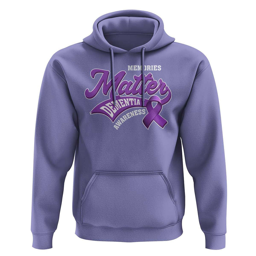 Dementia Awareness Hoodie Memories Matter Purple Ribbon Alzheimer TS09 Violet Print Your Wear