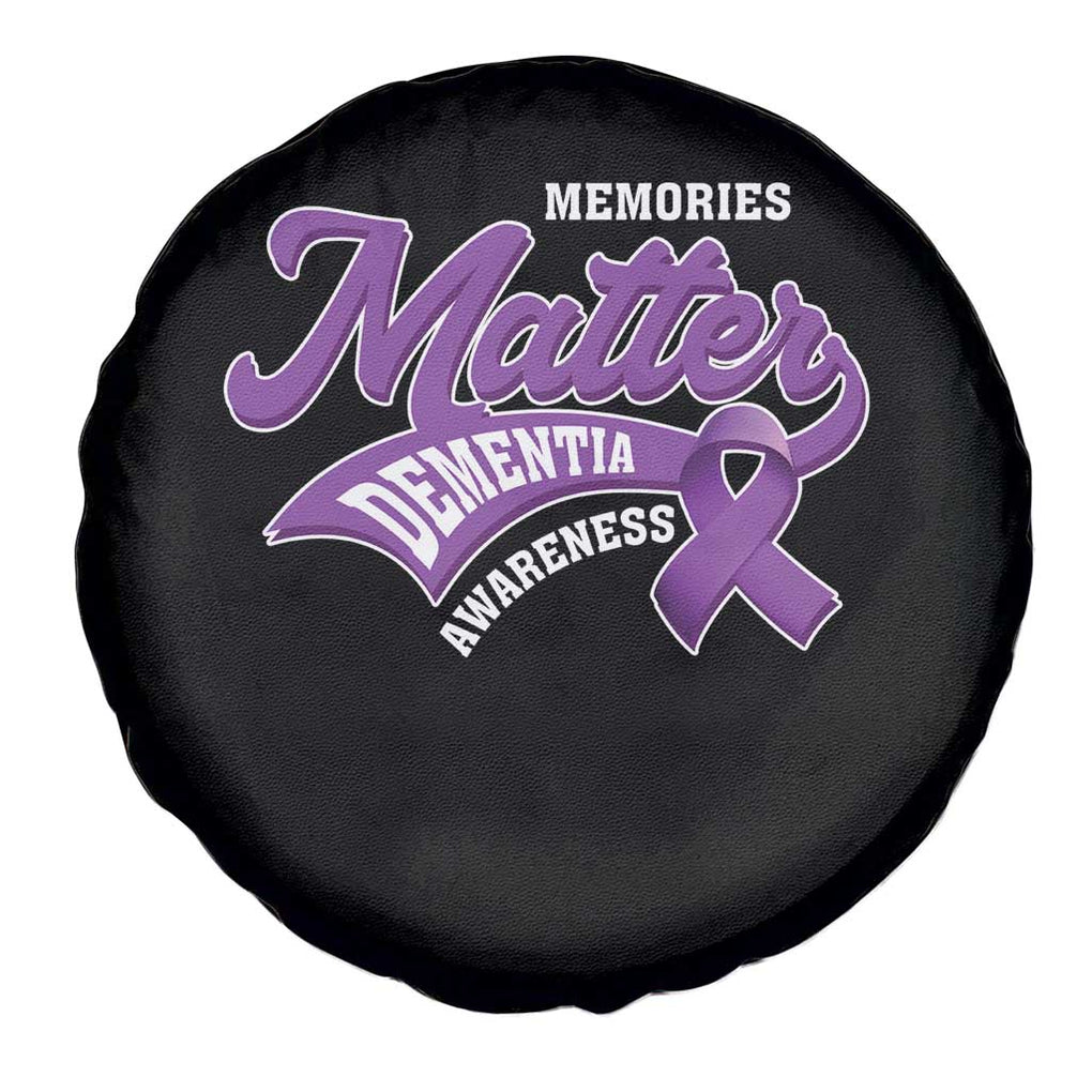 Dementia Awareness Spare Tire Cover Memories Matter Purple Ribbon Alzheimer TS09 Print Your Wear